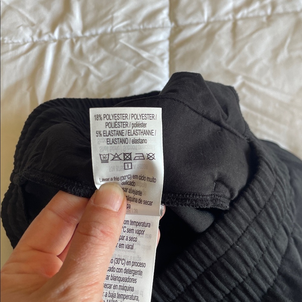 NWOT Lacoste Wide Leg Cotton Sweatpants Black sz M - Picture 5 of 9